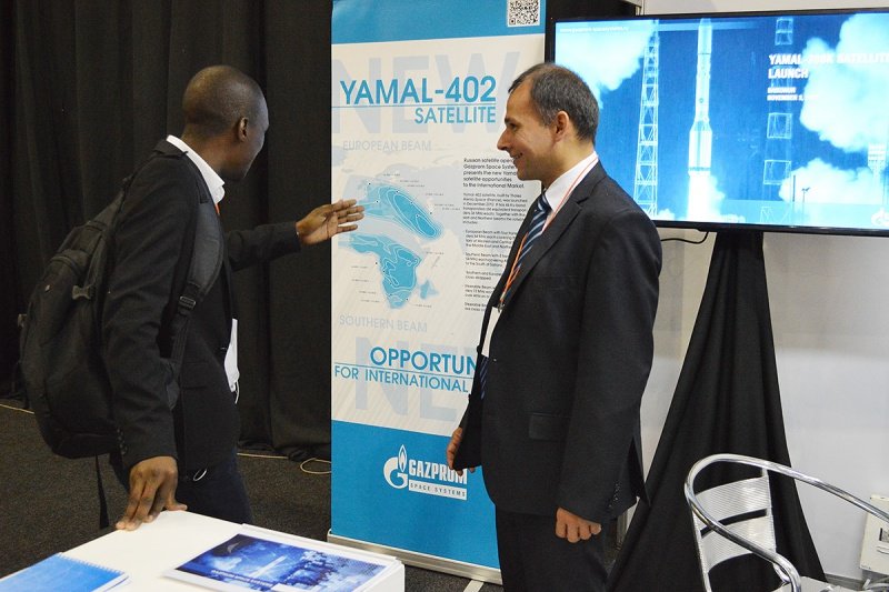 Gazprom Space Systems Team at Connected Africa Exhibition
